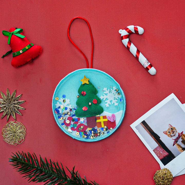 Personalized Shaker Felt Ornaments For Christmas Tree Decoration | Set Of 2