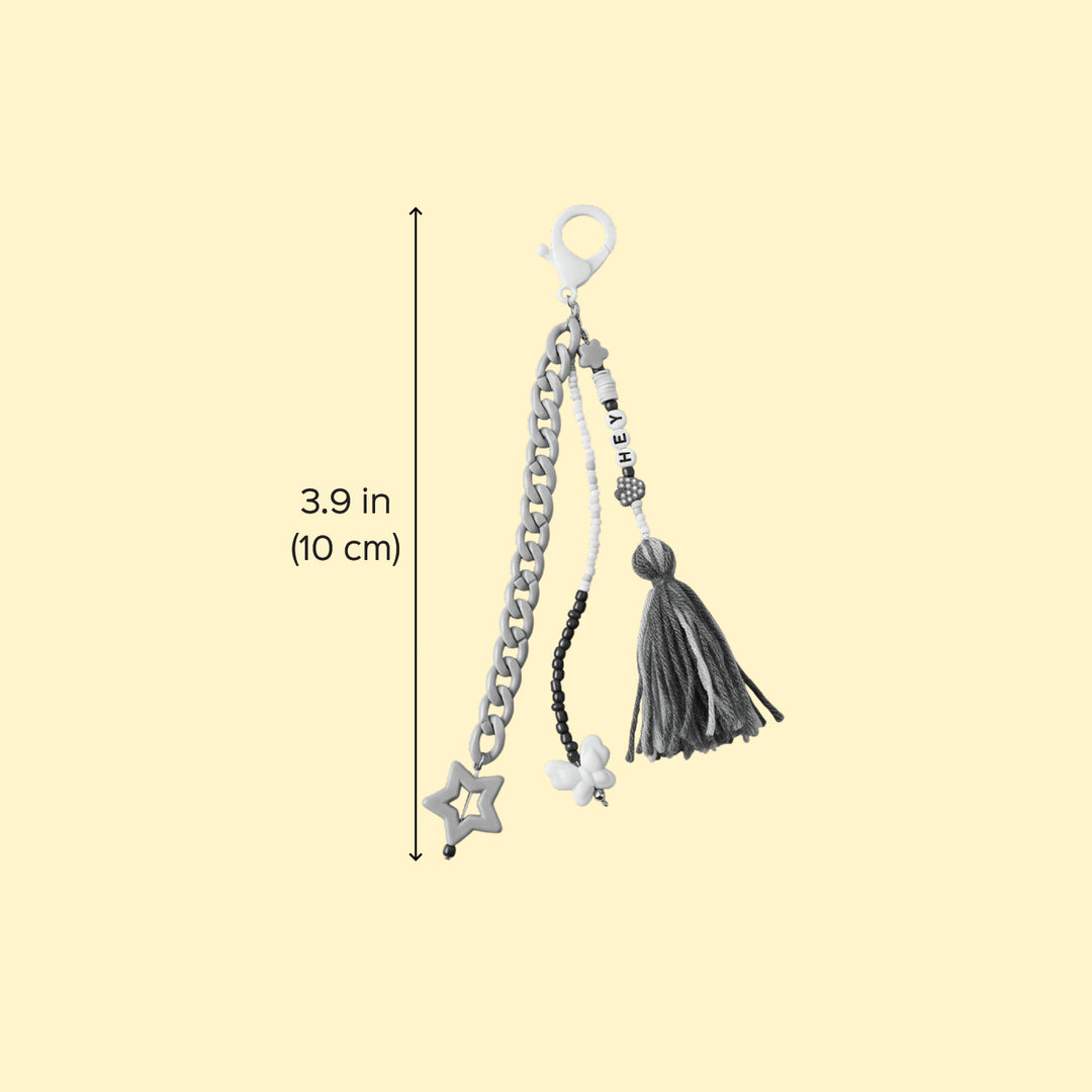 Personalized Beaded Purple Star Bag Charm For Kids