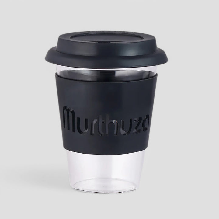 Personalized Silicon Band Coffee Mug Borosil Glass Mug | 345ml