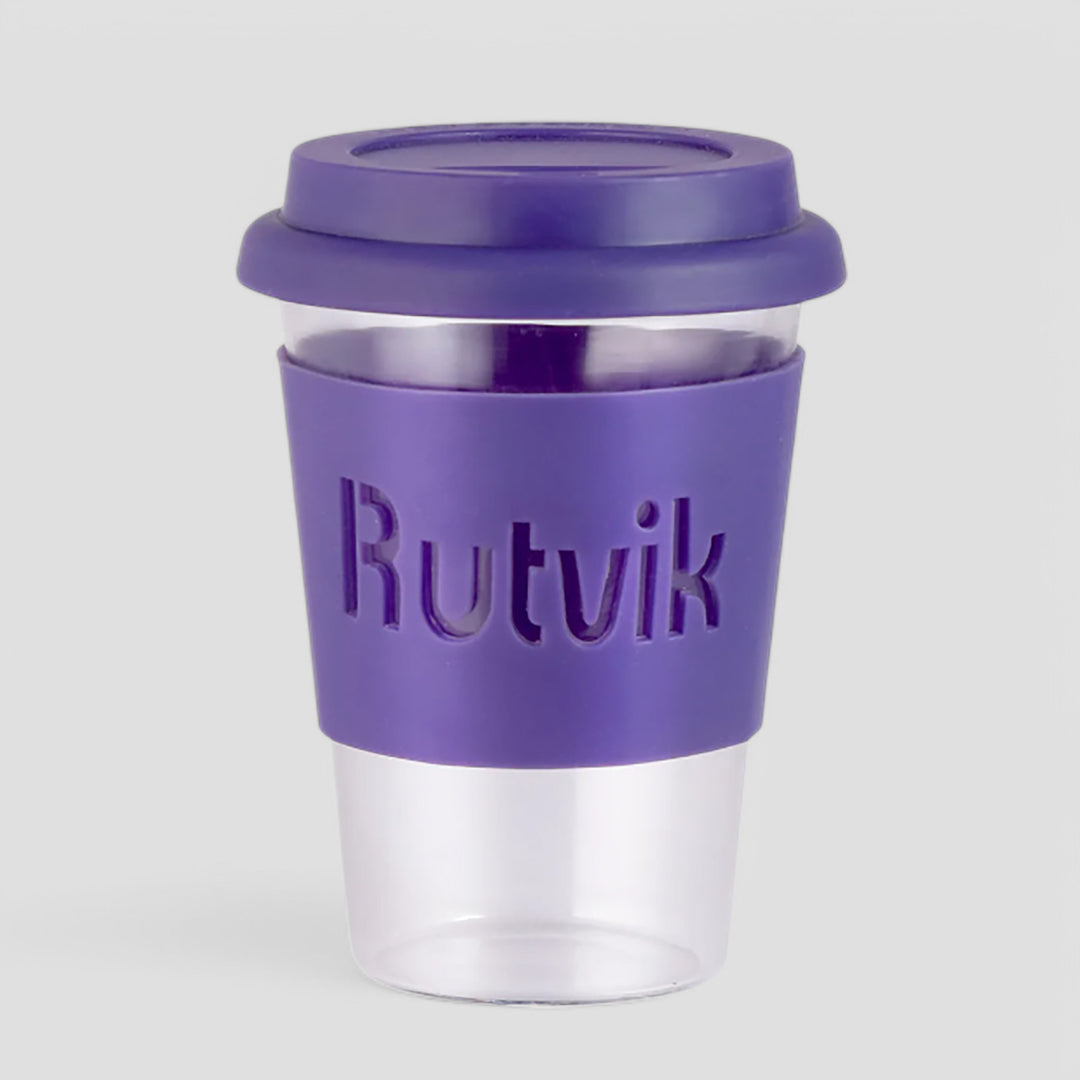 Personalized Silicon Band Coffee Mug Borosil Glass Mug | 345ml