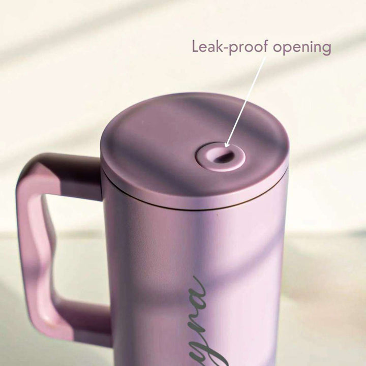 Personalized Insulated Stainless Steel Tumbler With Straw | 1200ml