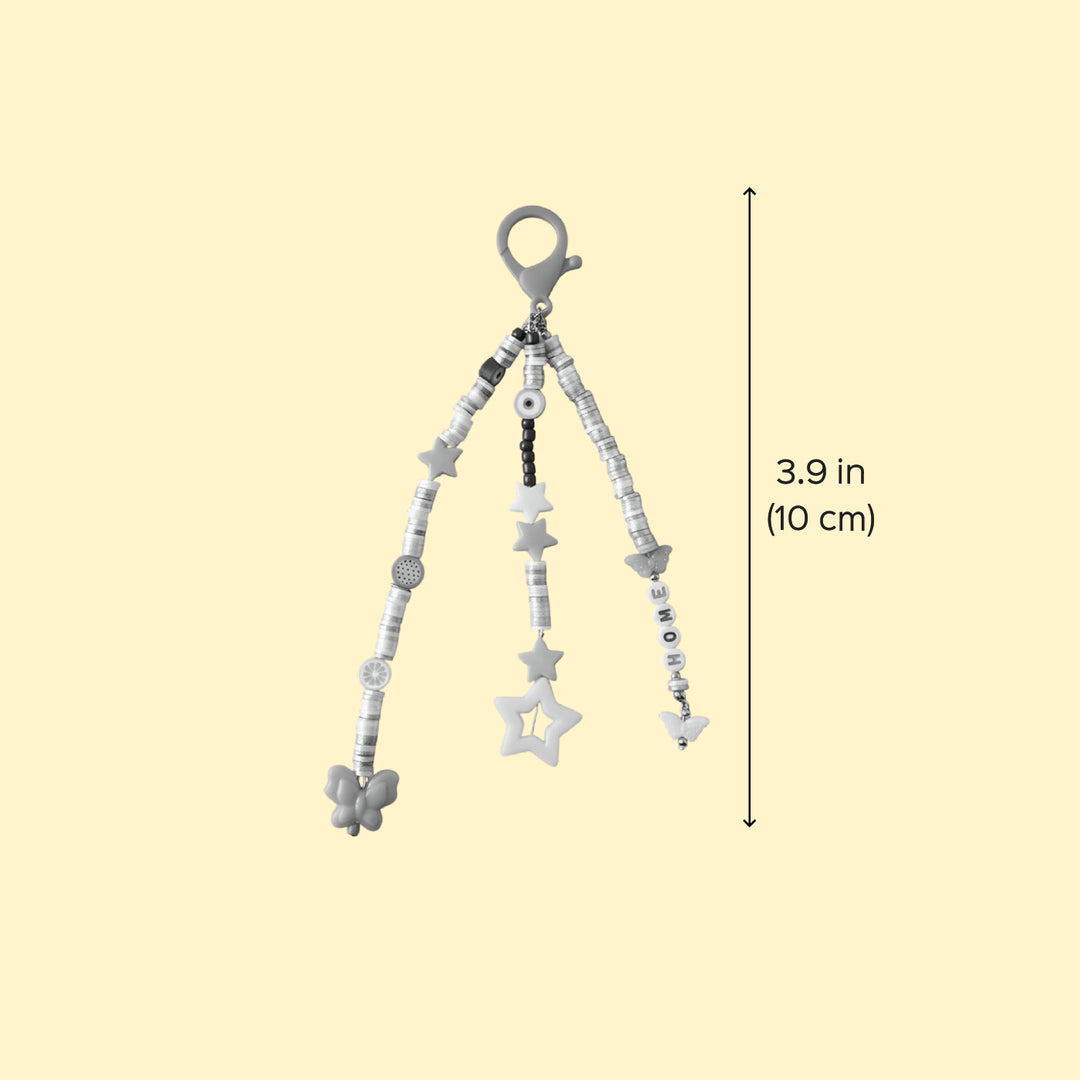 Personalized Multicolor Fimo Beads Bag Charm For Kids