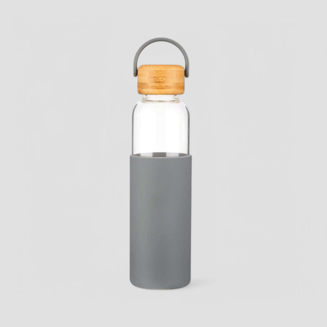 Personalized Silicone Sleeve Borosil Glass Bottle | 575ml