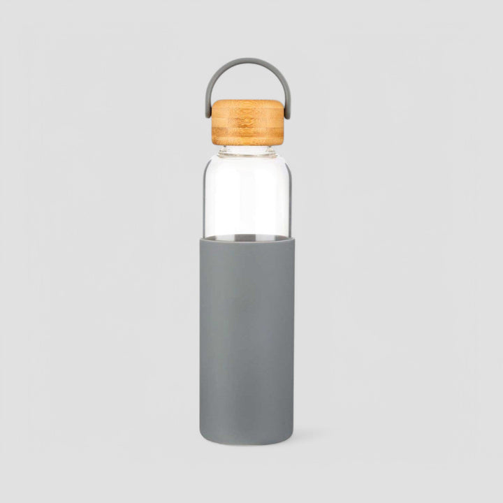 Personalized Silicone Sleeve Borosil Glass Bottle | 575ml