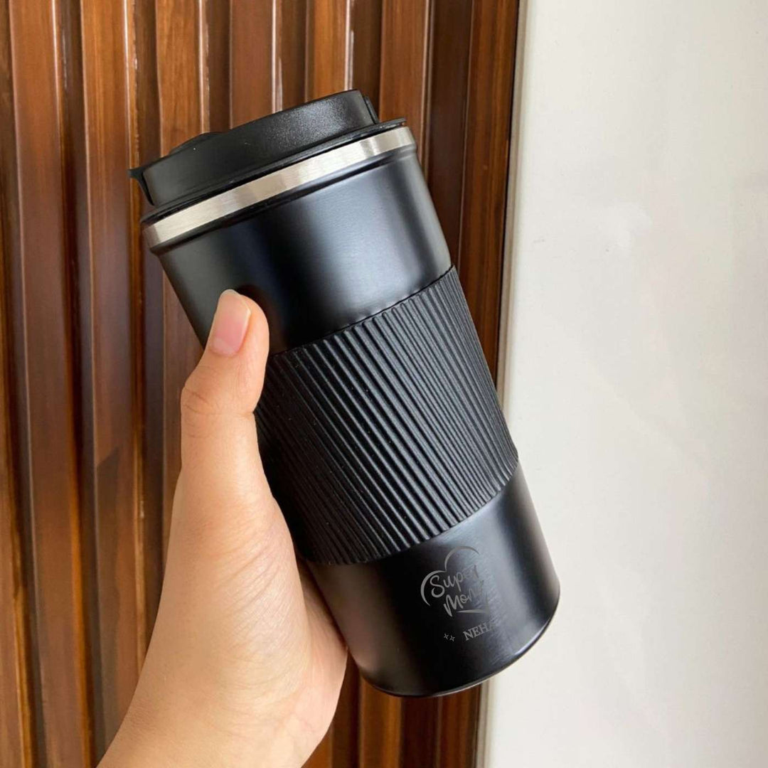 Personalized Handmade Engraved Super Mom Double Walled Stainless Steel Tumbler
