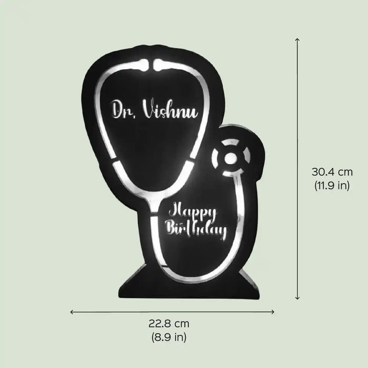 Personalized Doctor Theme MDF Wood Table Lamp