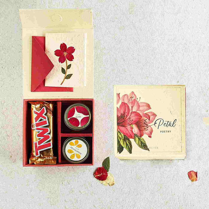 Petal Poetry Gift Hamper with Delicate Dried Flower Art