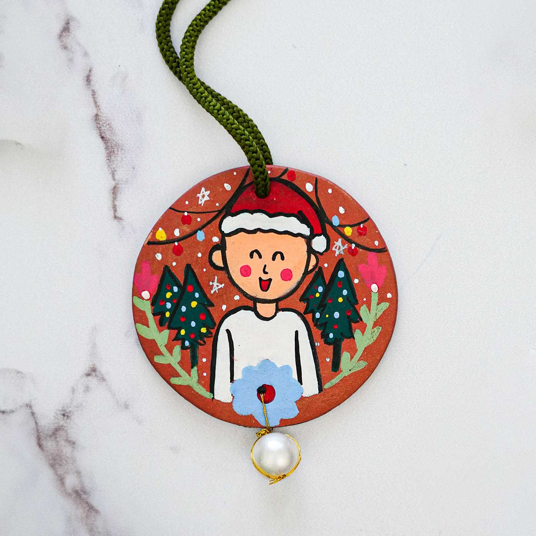 Photo Personalized Terracotta Ornament For Christmas Tree Decoration