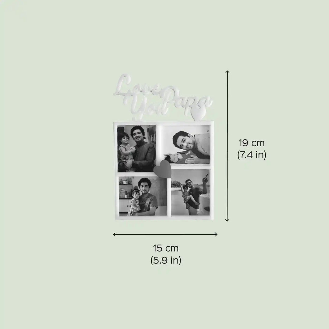 Photo Personalized Handmade Papa Theme Acrylic Photo Frame