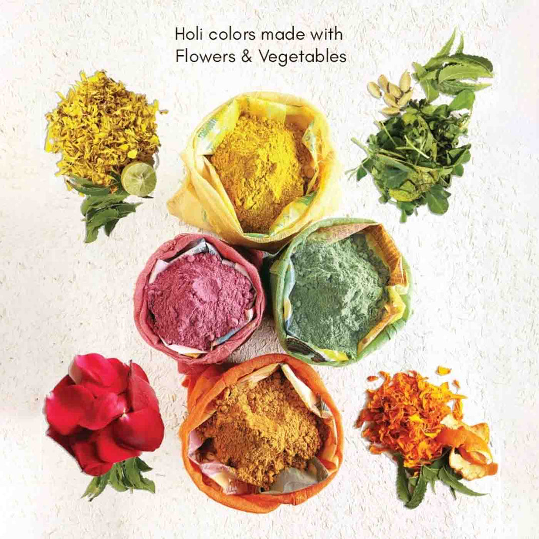 Pack of 4 | Phulwa Natural Gulaal Gift Box for Holi