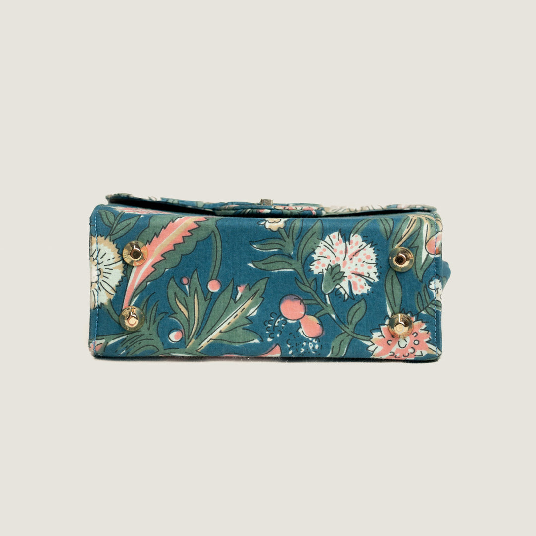 Pichwai Hand Block Printed Satchel Bag