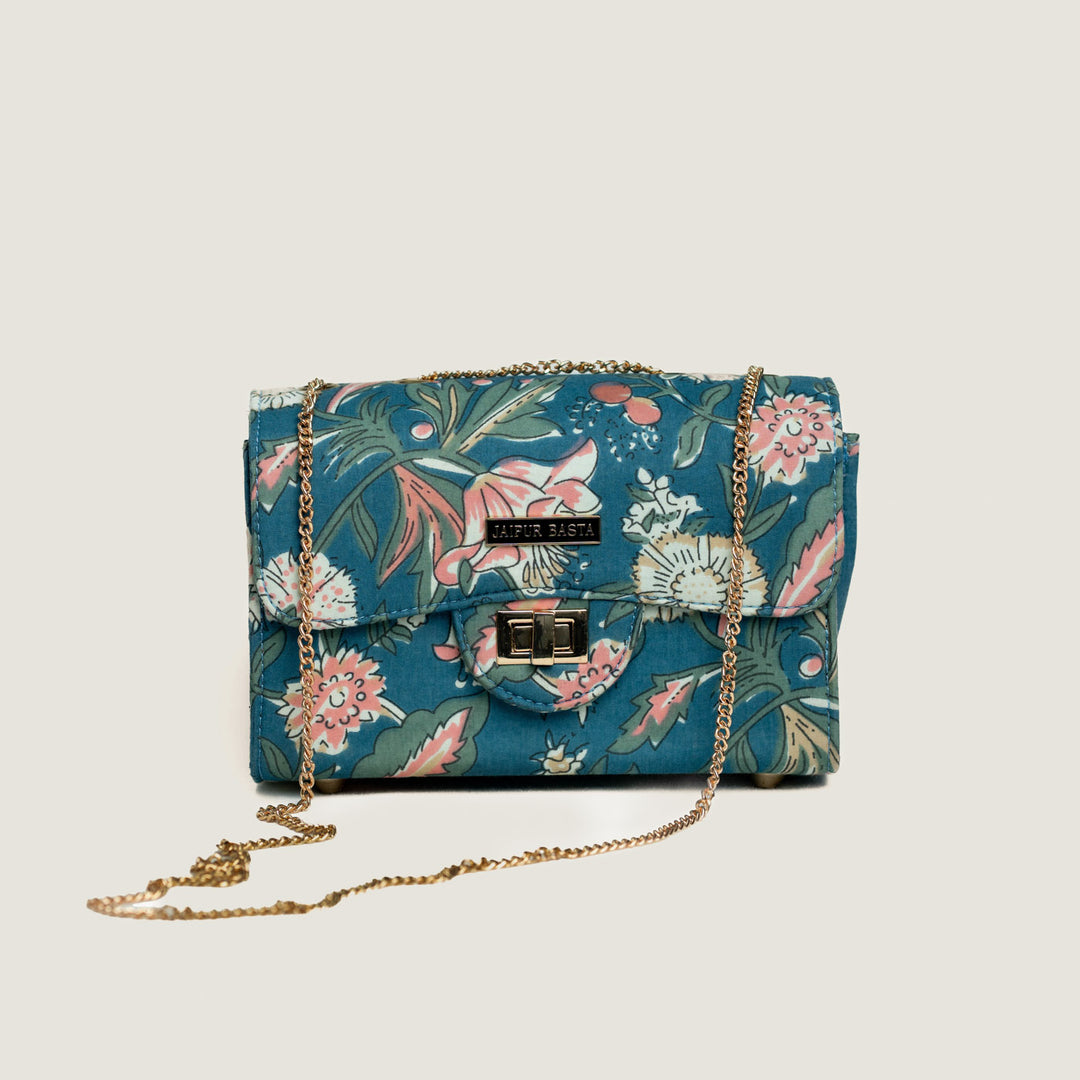Pichwai Hand Block Printed Satchel Bag