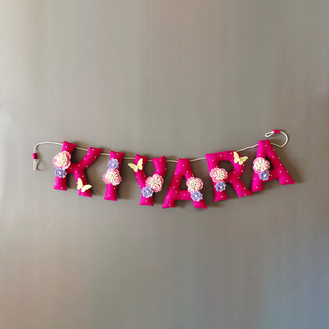 Hand-stitched Felt Name Bunting For Girls