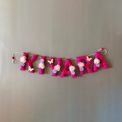 Hand-stitched Felt Name Bunting For Girls