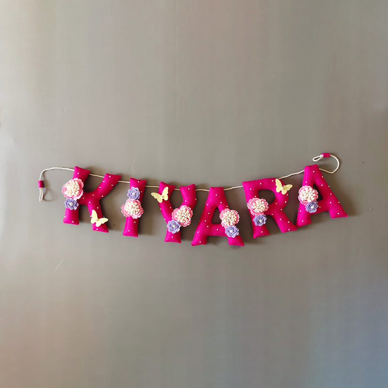 Hand-stitched Felt Name Bunting For Girls