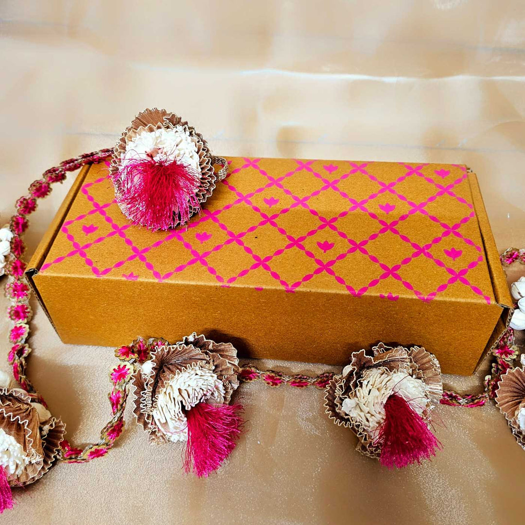 Handmade Pink Marigold Design Toran