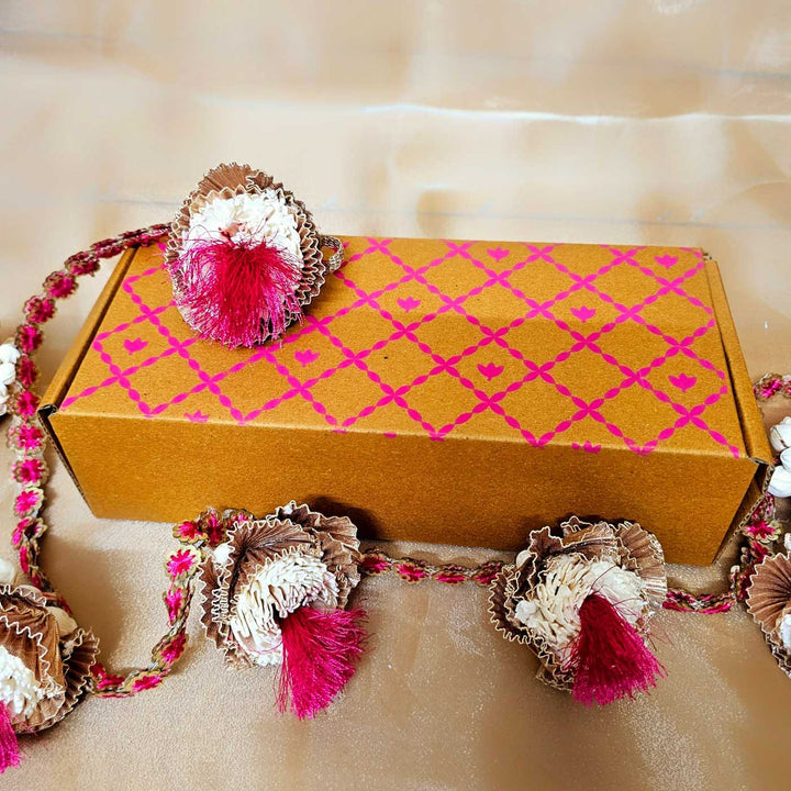 Handmade Pink Marigold Design Toran