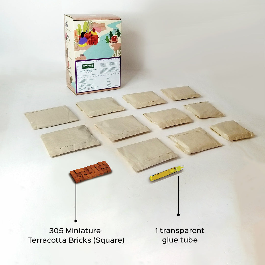 Terracotta Bricks DIY Construction Kit | 305 Square Bricks