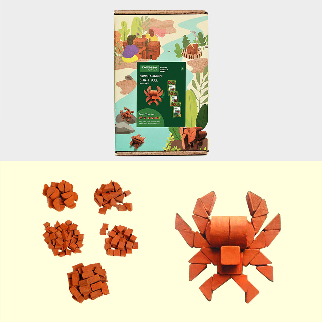 Terracotta Bricks DIY Construction Set | 3 Spiders