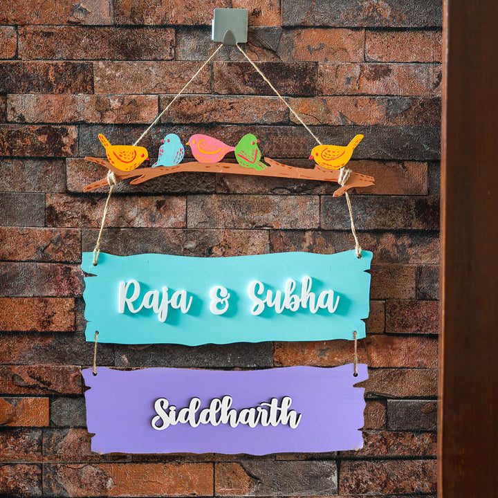 Personalized Sparrow Plank Nameplate