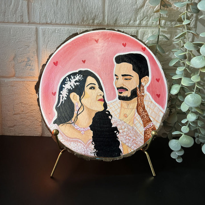 Photo Personalized Hand-Painted Wedding Party Theme MDF Wood Decorative Plaque