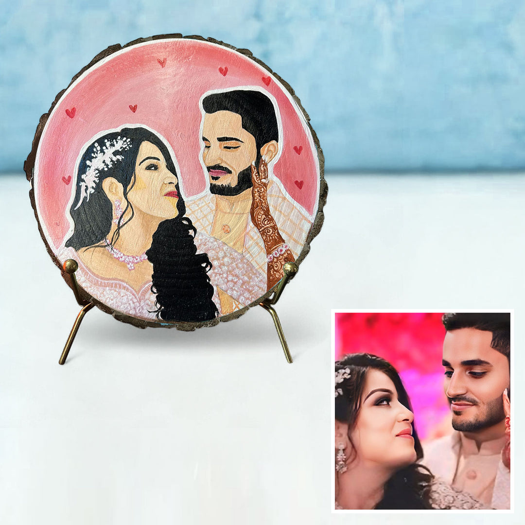 Photo Personalized Hand-Painted Wedding Party Theme MDF Wood Decorative Plaque