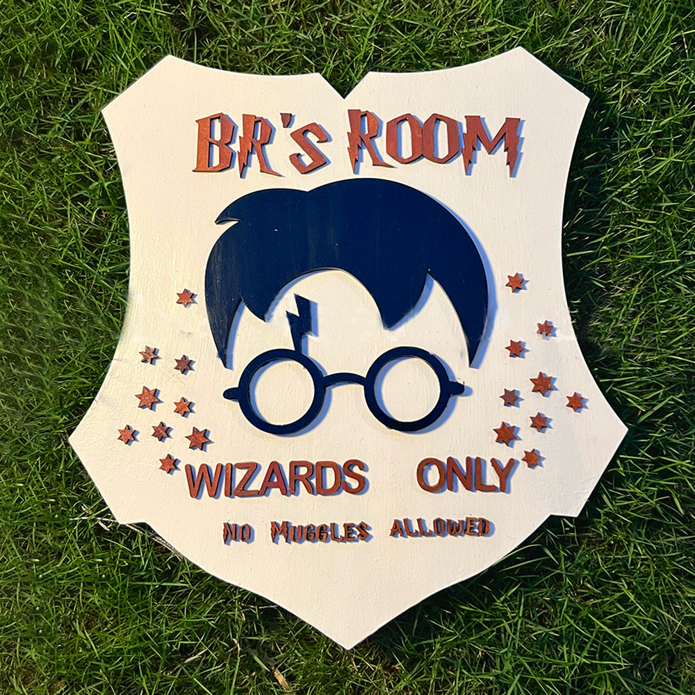 Handcrafted Personalized Harry Potter Themed MDF Nameplate - Zwende