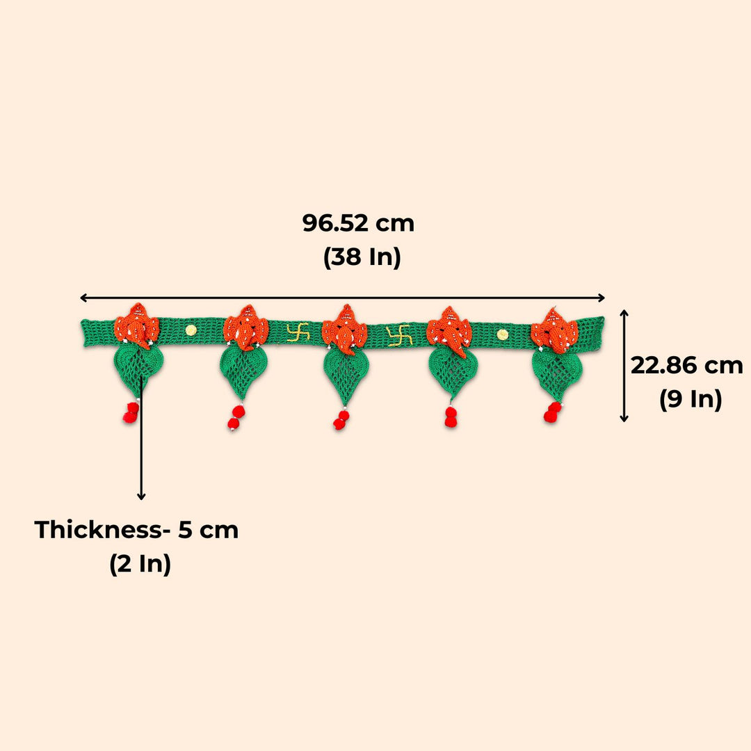 Handcrafted Crochet Ganesha Toran