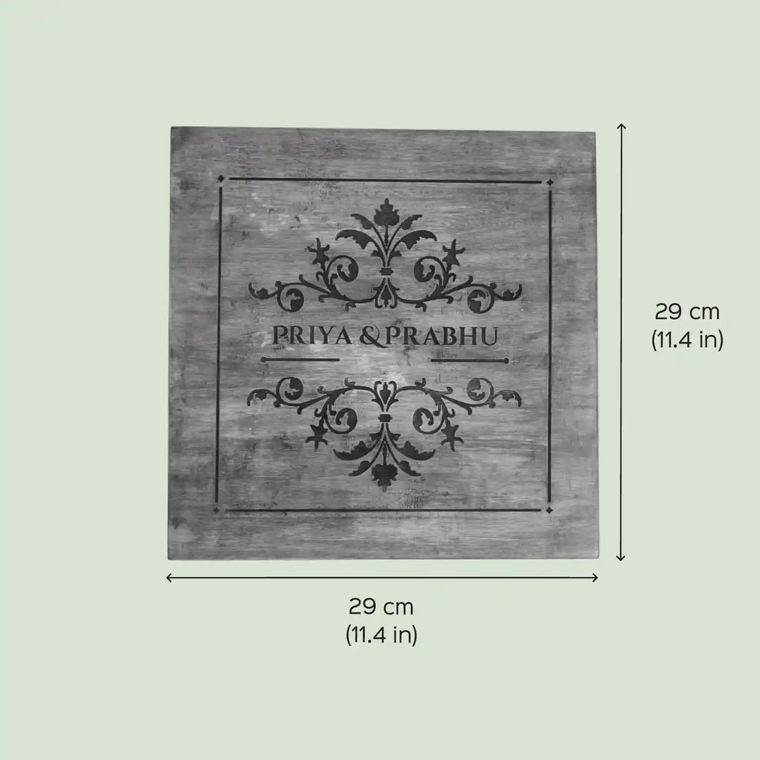 Personalized Handmade Floral Theme Wooden Name Plate