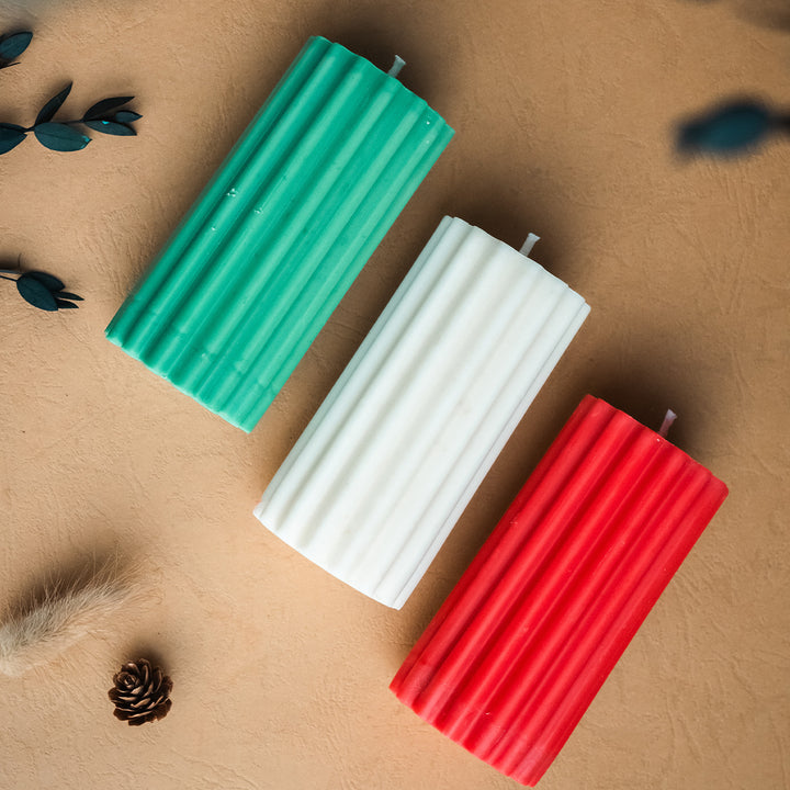 Handmade Ridge Line Candle For Christmas Decoration