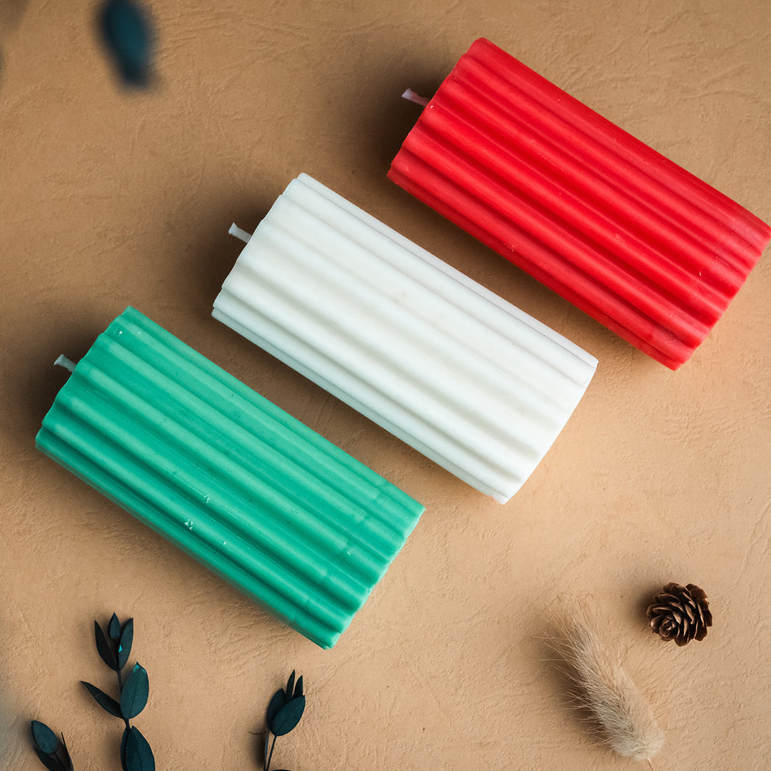 Handmade Ridge Line Candle For Christmas Decoration