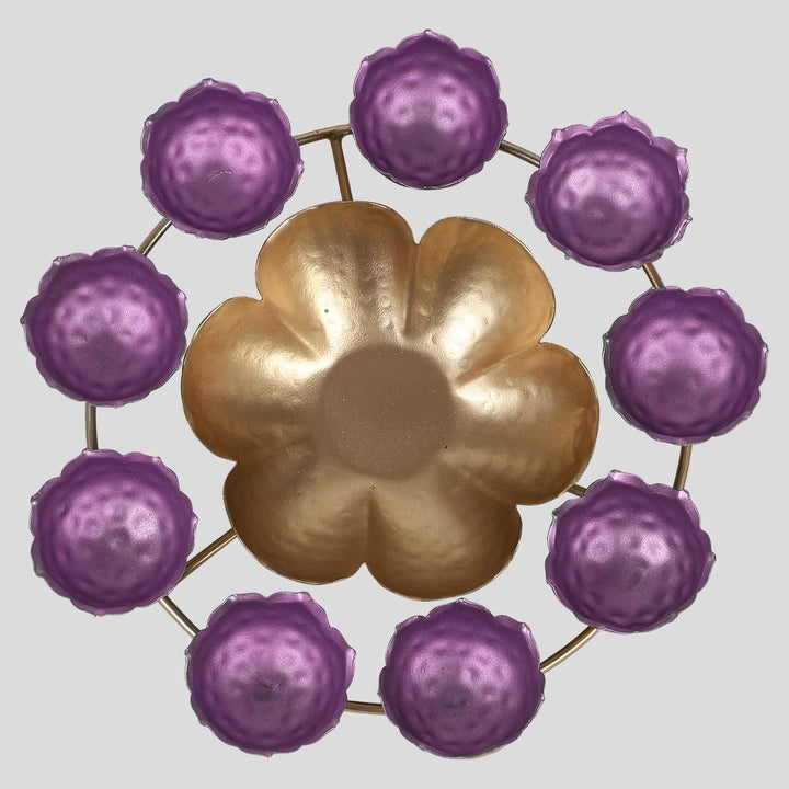Handmade Purple & Gold Taj Urli