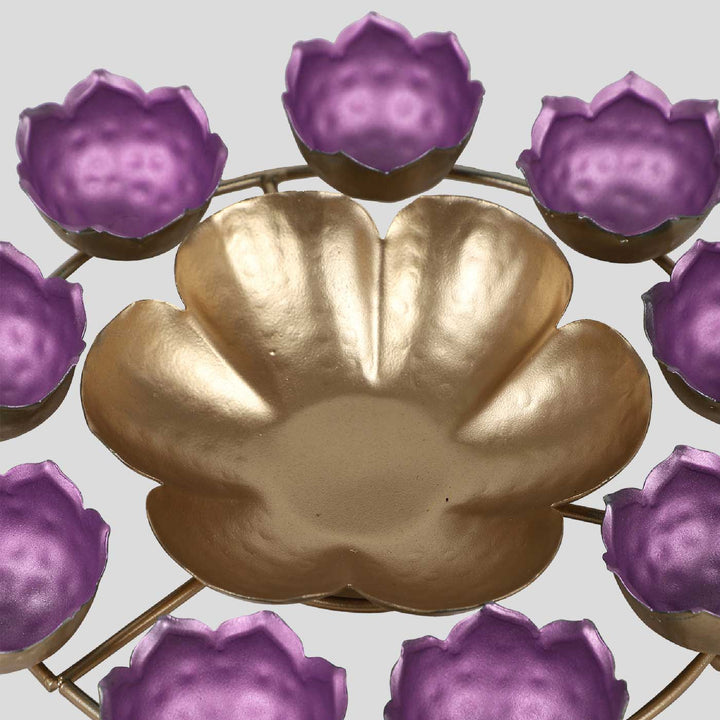 Handmade Purple & Gold Taj Urli