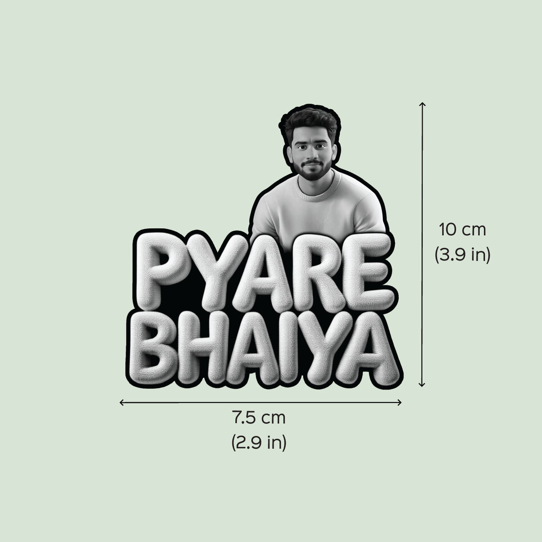 Photo Personalized "Pyare Bhaiya" Acrylic Fridge Magnet