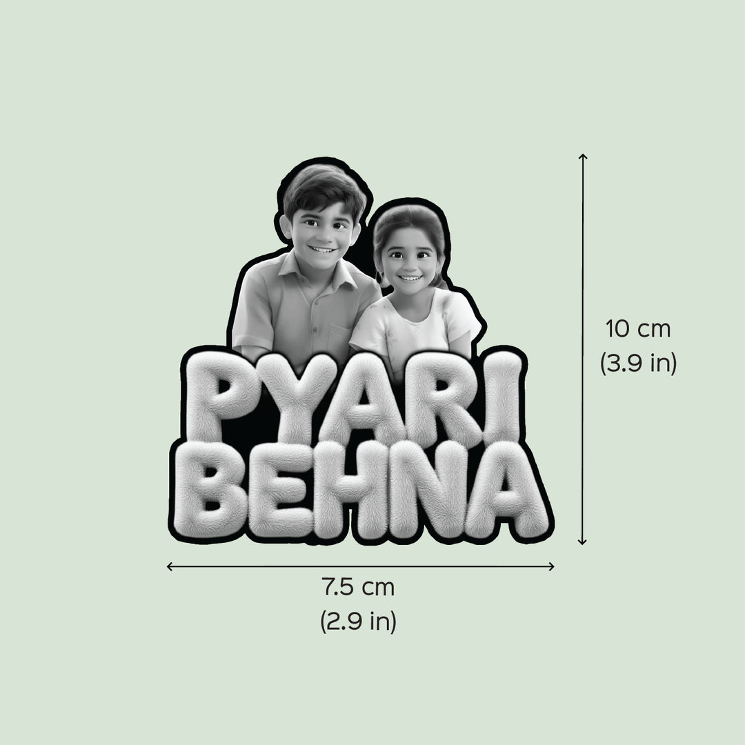 Photo Personalized "Pyari Behna" Acrylic Fridge Magnet