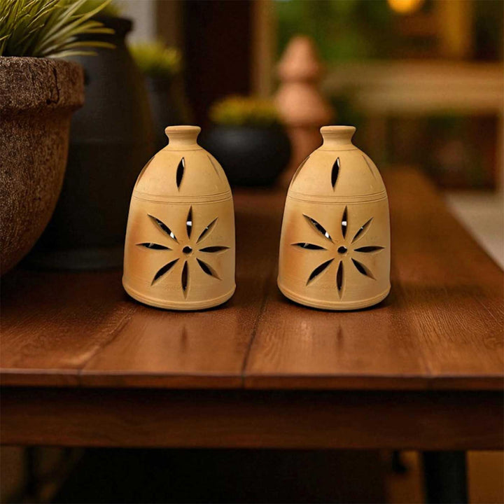 Set Of 2 | Handmade Terracottta Quite Glow