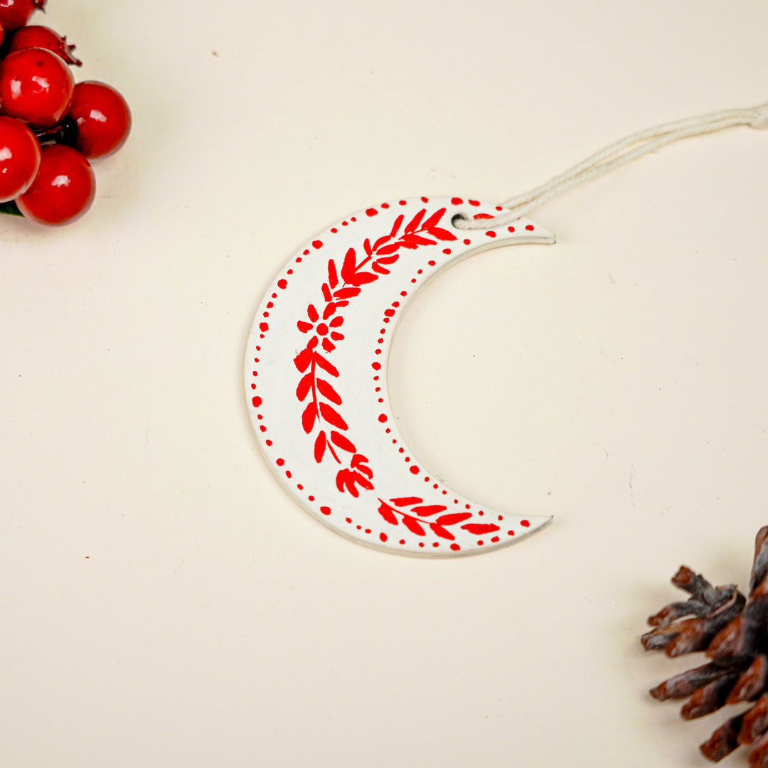 4 Pc | Handpainted Nordic Minis White Folk MDF Ornament Set