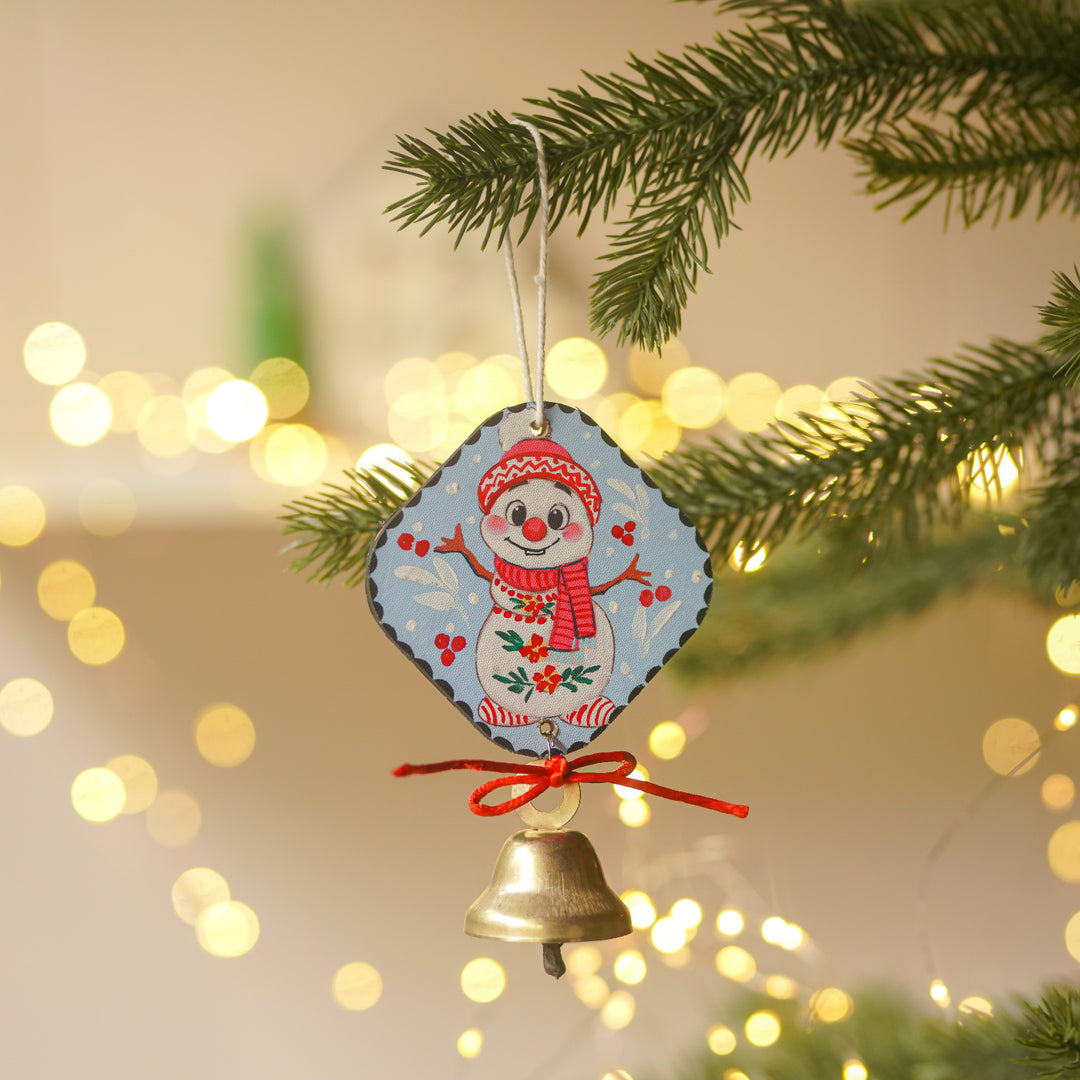 3 Pc | Handpainted Jingle Joy Trio Bell MDF Ornaments Set