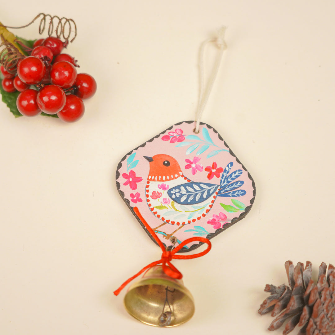 3 Pc | Handpainted Jingle Joy Trio Bell MDF Ornaments Set