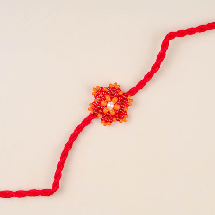 Handcrafted Glass Beads Sitara Rakhi 1 - Close-up of Bead Detail (7)