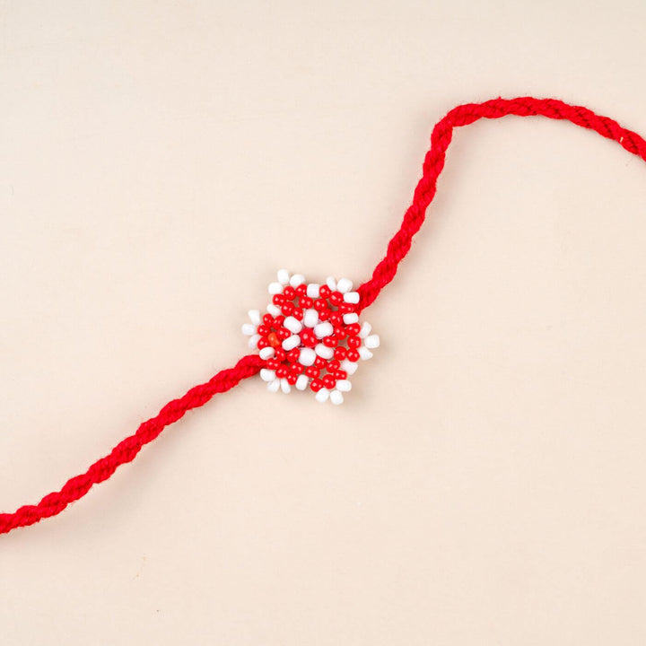 Handcrafted Glass Beads Sitara Rakhi 1 - Close-up of Bead Detail (4)