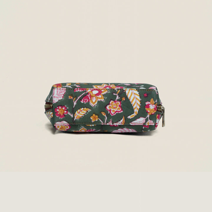 Raas Hand Block Printed Oval Pouch