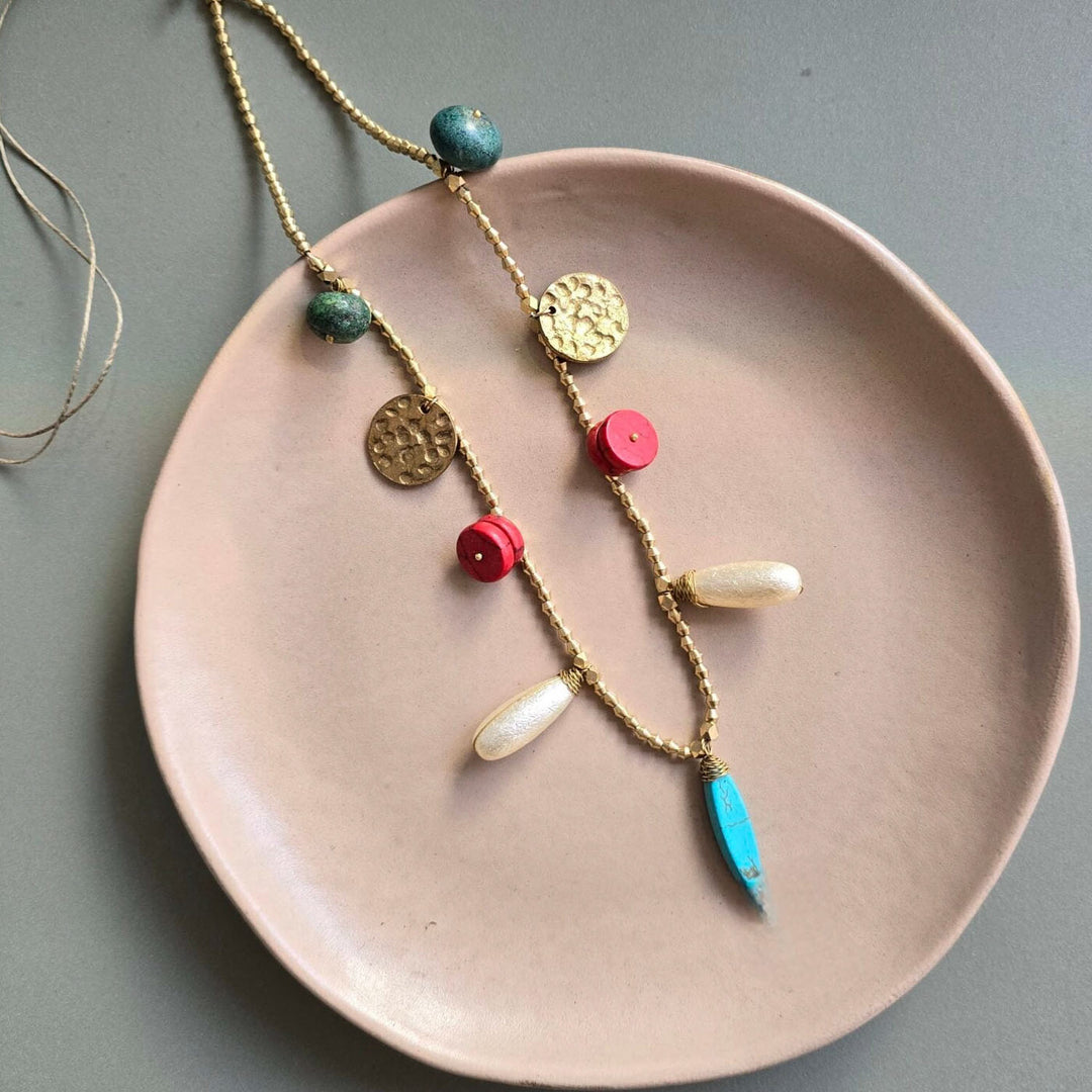 Handmade Radient Elegance Brass Necklace