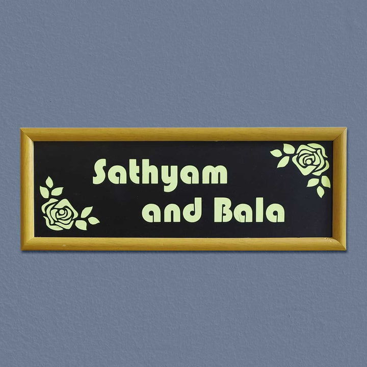 Personalized Rose Theme Name Plate
