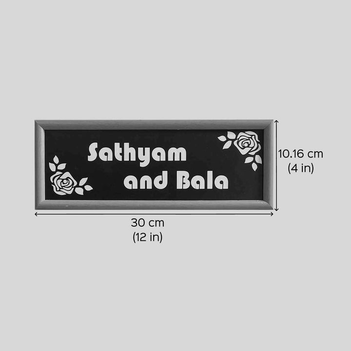 Personalized Rose Theme Name Plate