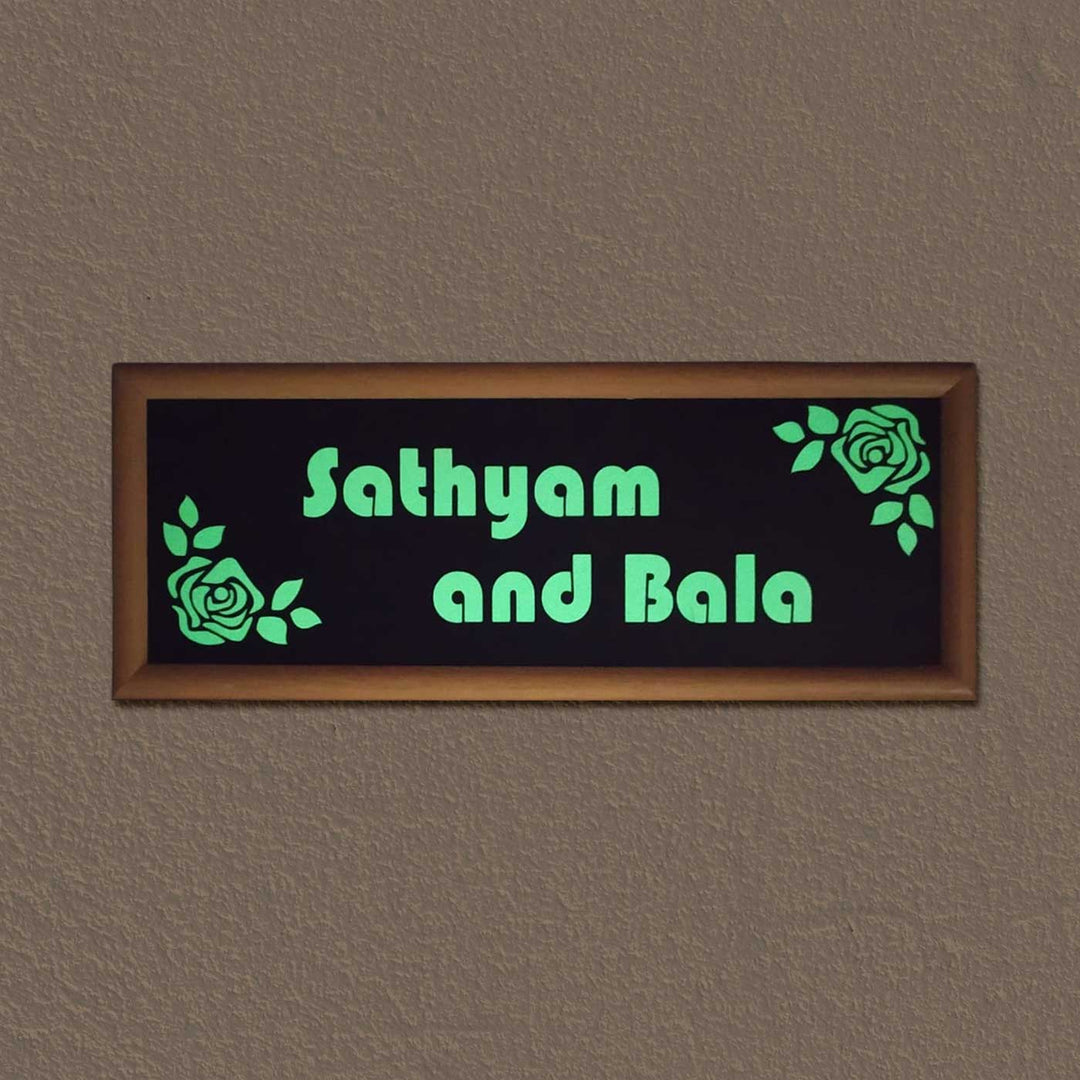 Personalized Rose Theme Name Plate