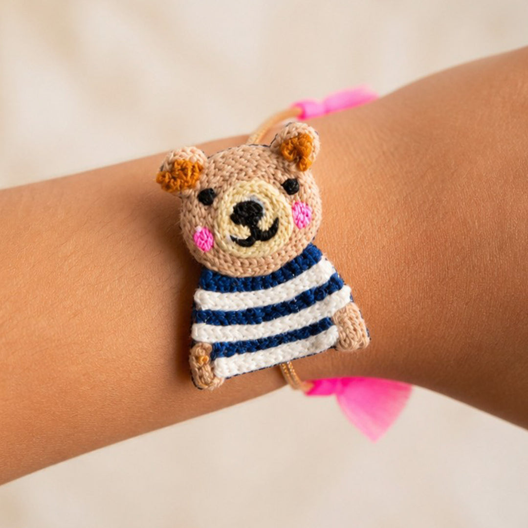Handmade Thread Embroidered "Panda" Reusable Rakhi Magnet For Brother