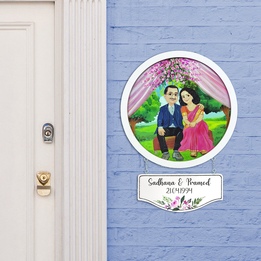 Photo Caricature Hanging Nameplate - Zwende