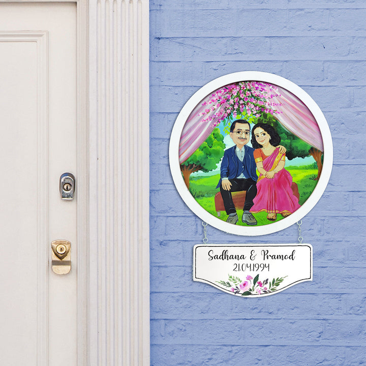 Photo Caricature Hanging Nameplate - Zwende