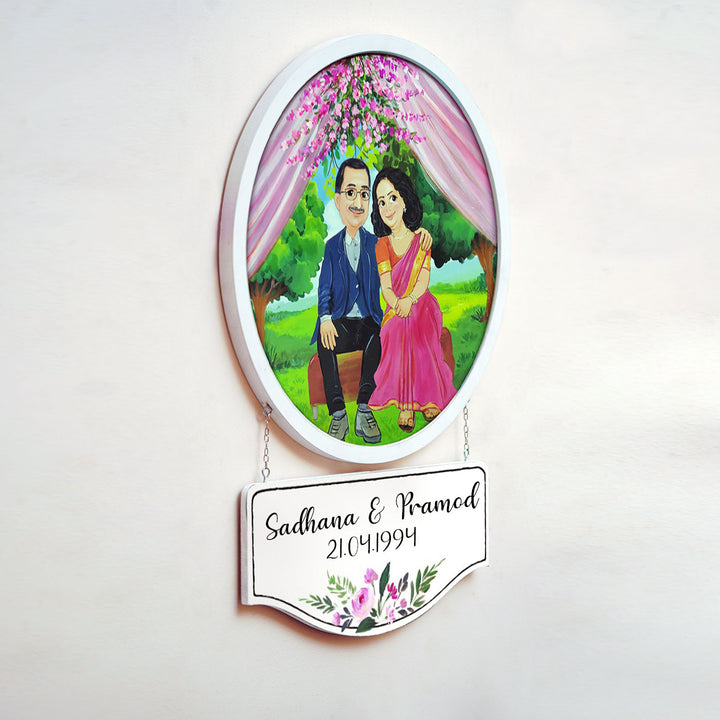 Photo Caricature Hanging Nameplate - Zwende